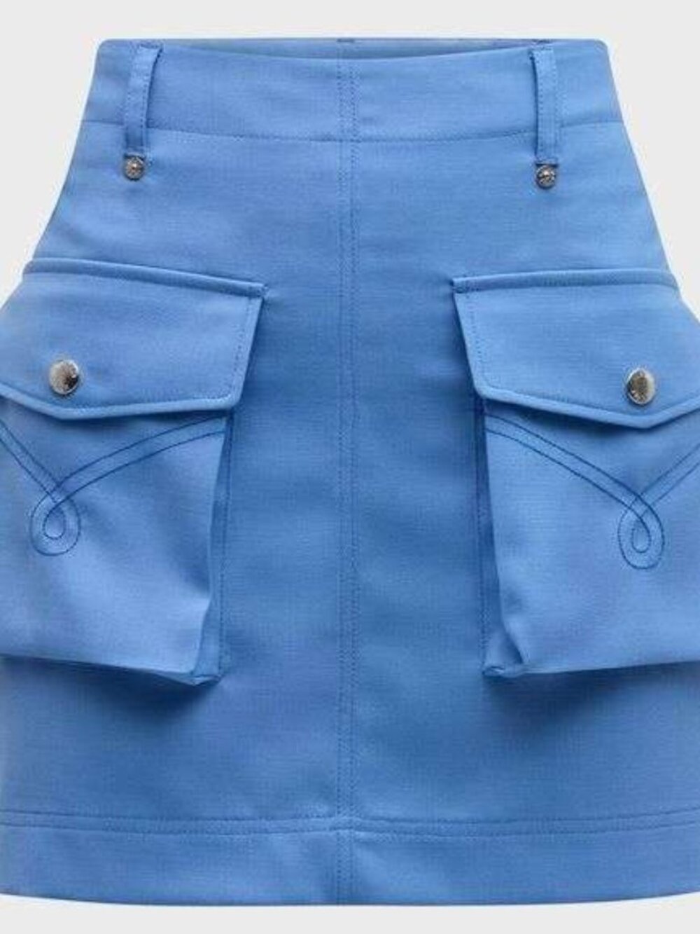 Sz 6 Ladies M05CH1NO Blue Cargo Mini Skirt